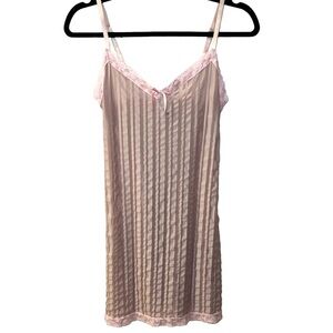 Rampage vintage slip sheer pink with lace size medium
